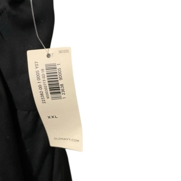 NWT Old Navy Lace up Front Swing Dress Sz XXL Casual Summer Sun Dress Black - Picture 6 of 9